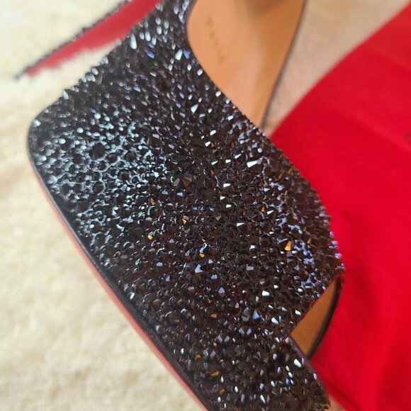 Christian Louboutin Hyper Prive Black Very Riche Strass - Picture 8 of 14